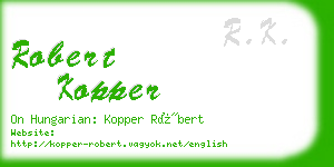 robert kopper business card